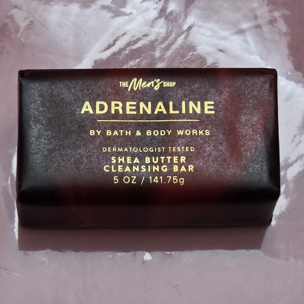 Bath & Body Works Men's Adrenaline Shea Butter Bar Soap NEW RARE